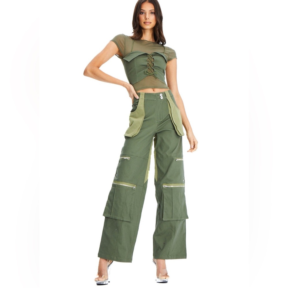 I AM GIA Khaki Blaze Cargo Pants